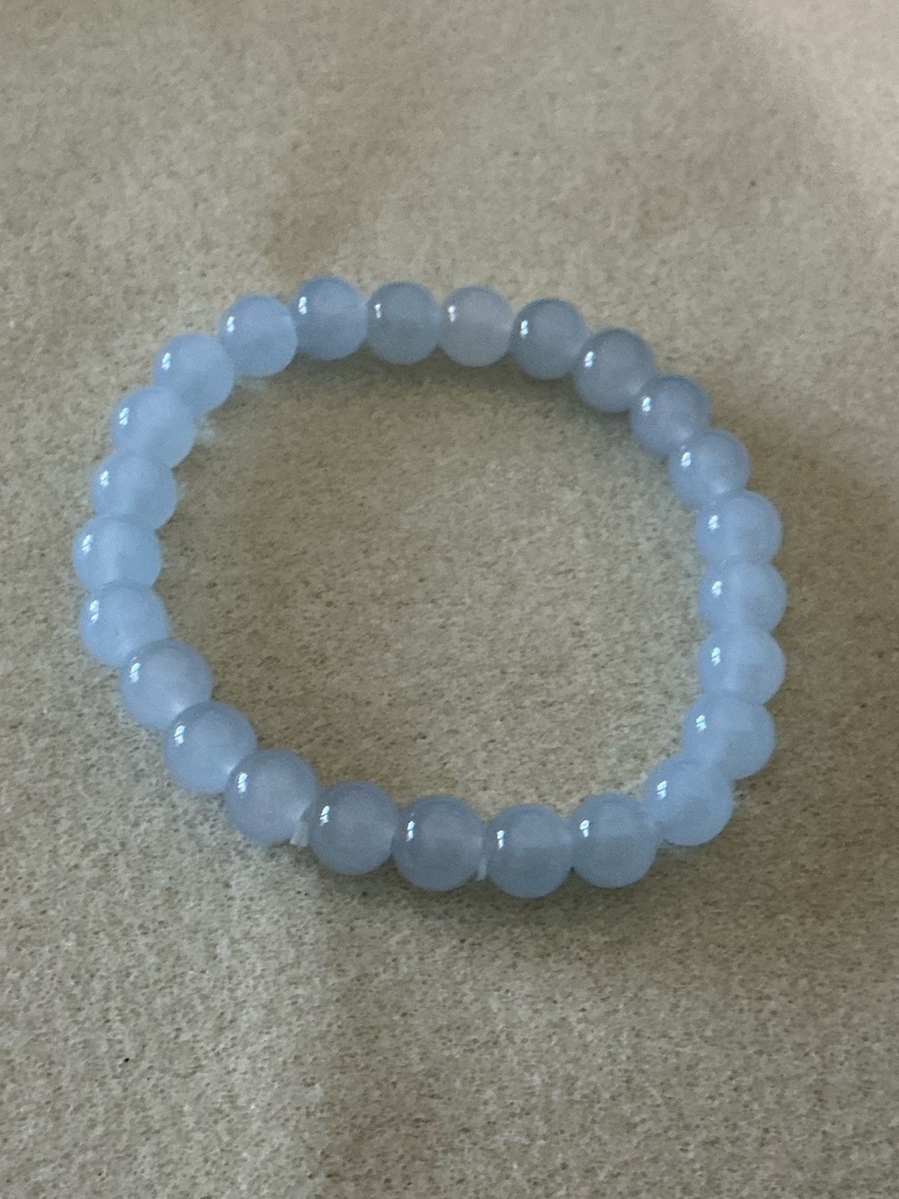 Blue Beaded stone Stretch Bracelet